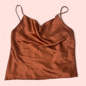 Princess Polly Copper Satin Tank Top